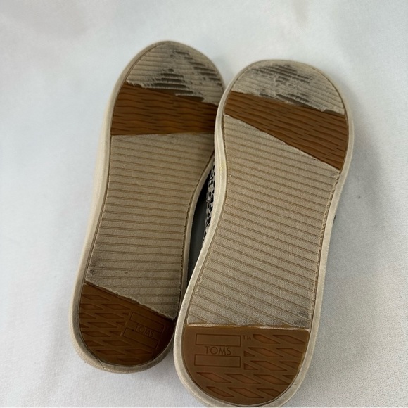 Toms Avalon Leopard Print Canvas Slip On Shoe 9 Black Tan - Picture 10 of 10